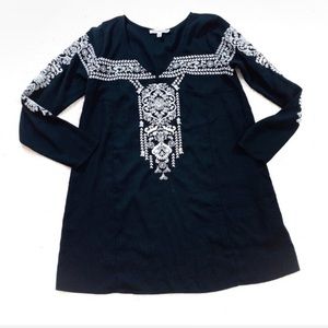 A&F Black BOHO Embroidered dress